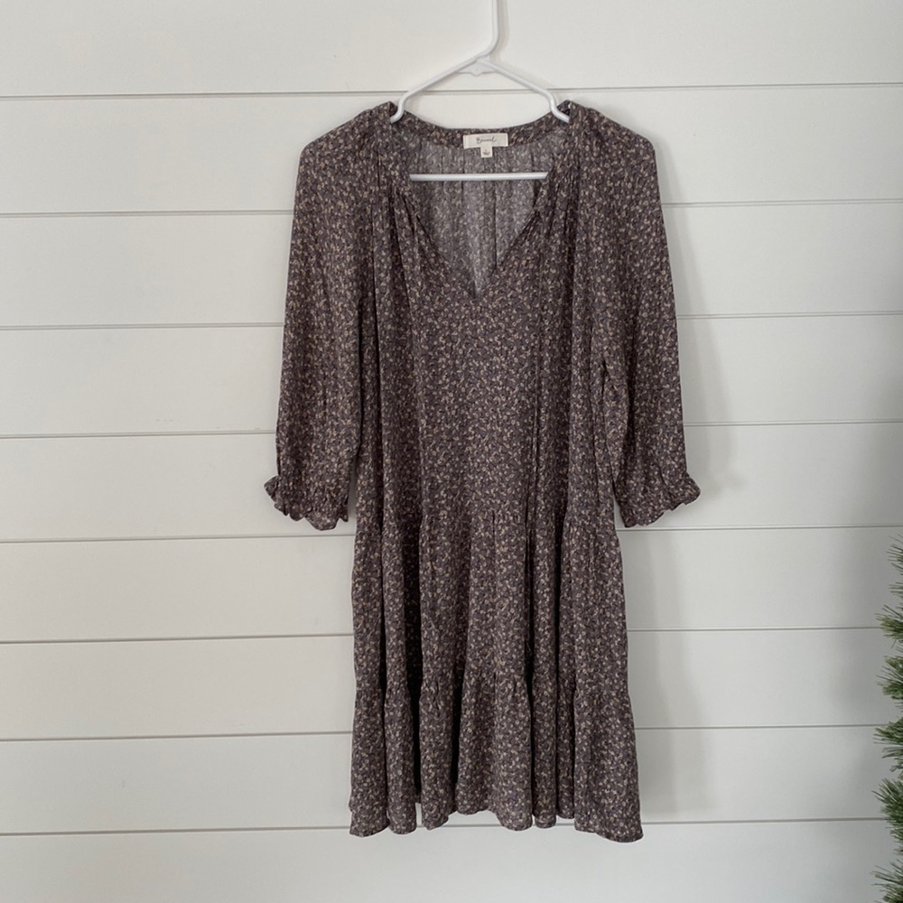 3/4 Sleeve Summer Dress Floral Print